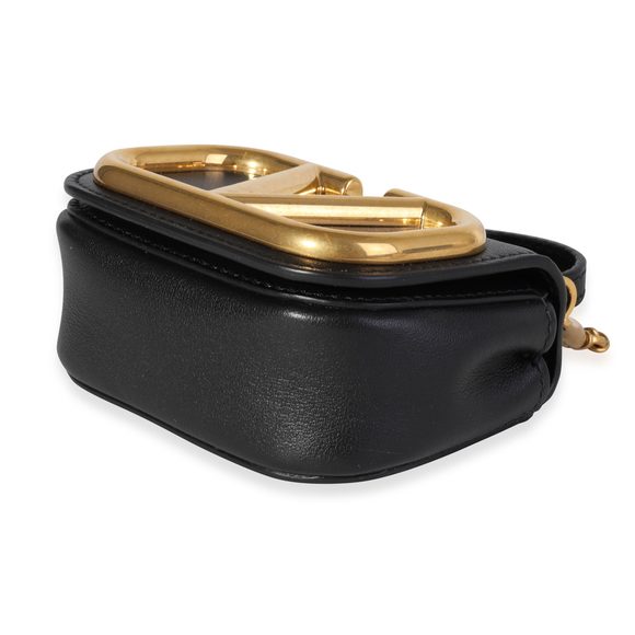 Valentino Black Leather Supervee Micro Crossbody - Picture 7 of 8